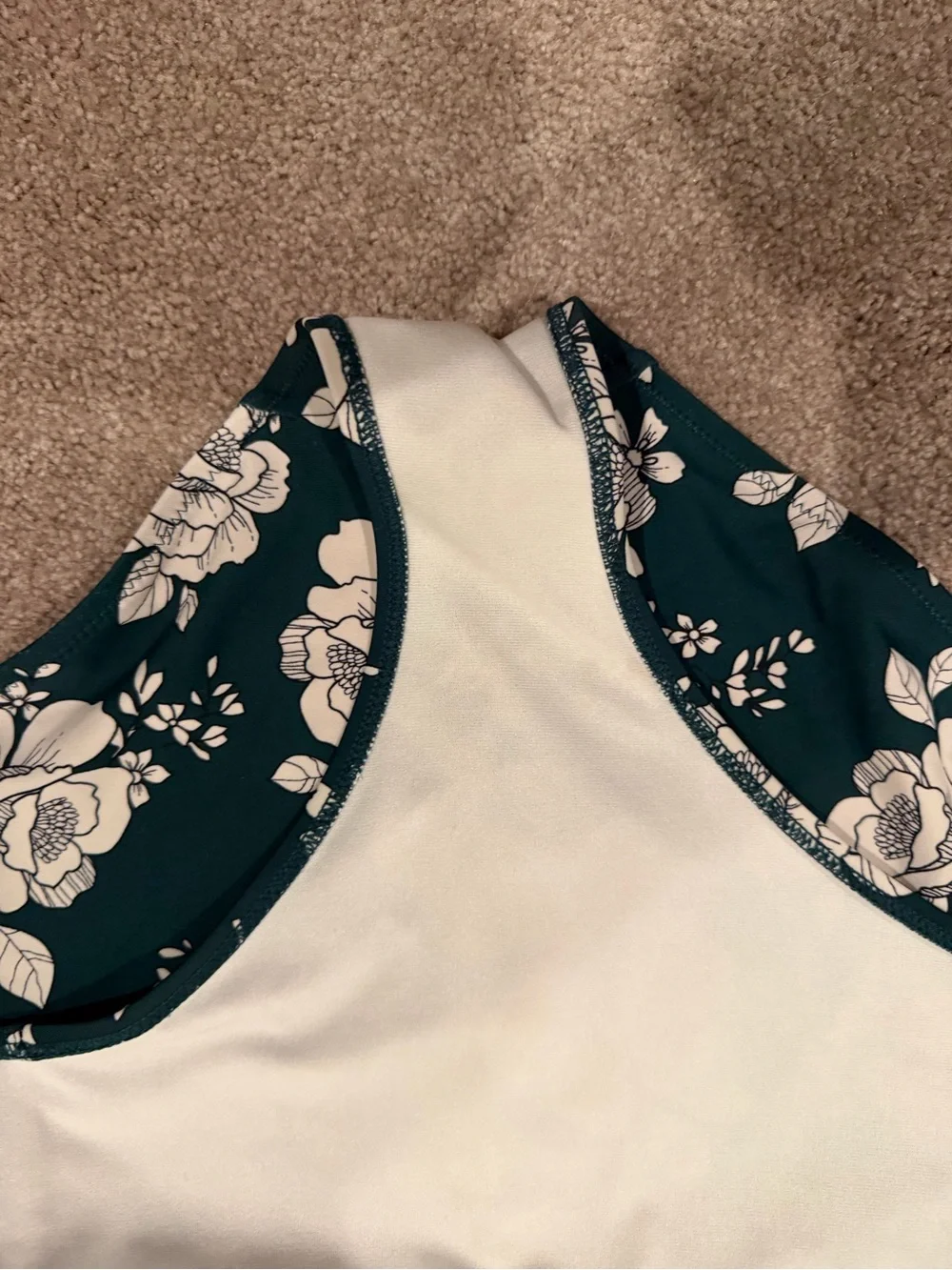 Adore Me High Waist Bikini Set Vintage Floral Teal Underwire Retro Pin-Up 1X